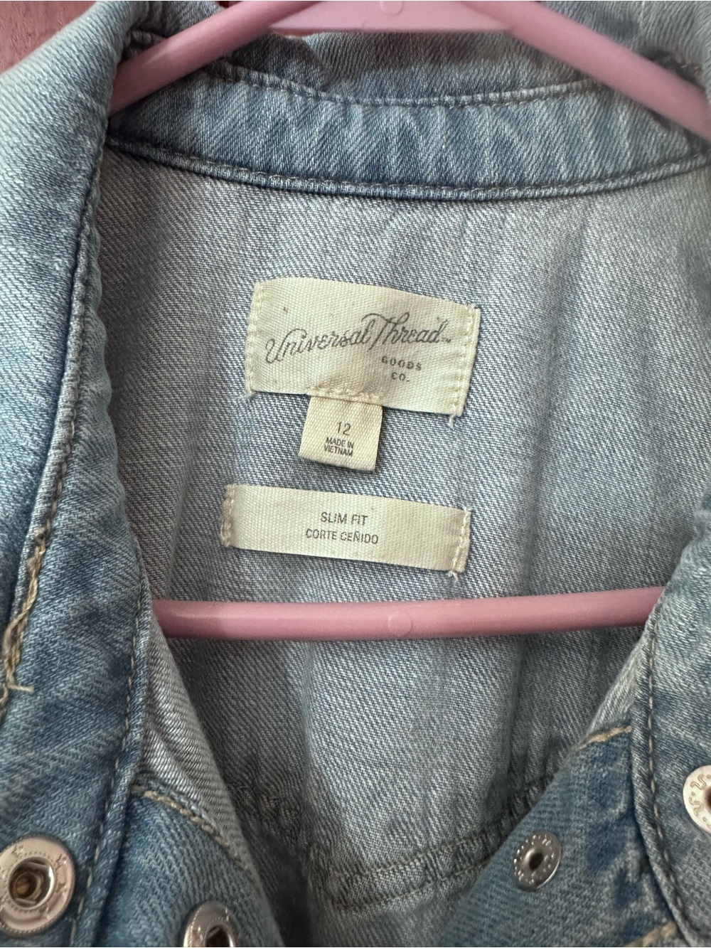 Universal Thread Light Blue Denim Snap-Front Jacket - Picture 4 of 4